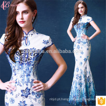 Gentle Chromatic Chinese Mermaid Cheap Evening Dress With Hollowed-out Hemline